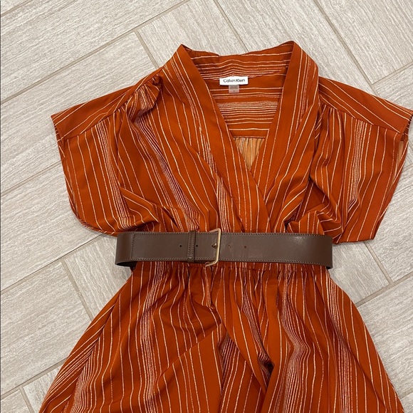 Calvin Klein Orange and Gray Maxi Dress - Picture 4 of 5